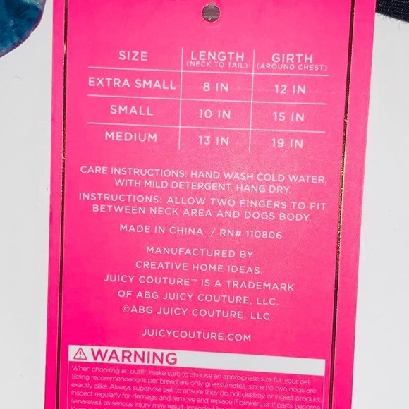 Juicy Couture Black Bedazzled Pet Pajama Jumpsuit - Picture 4 of 4